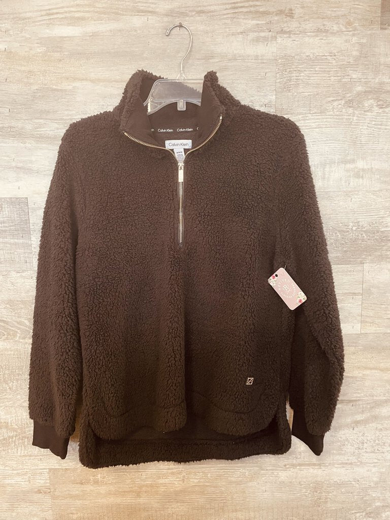 (M) Calvin Klein Black Sherpa Pullover Womens