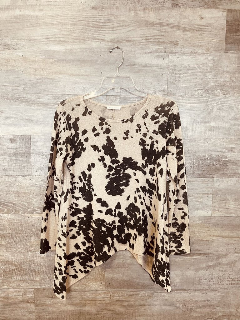 (S) Phil Love Cowprint Sweater Womens
