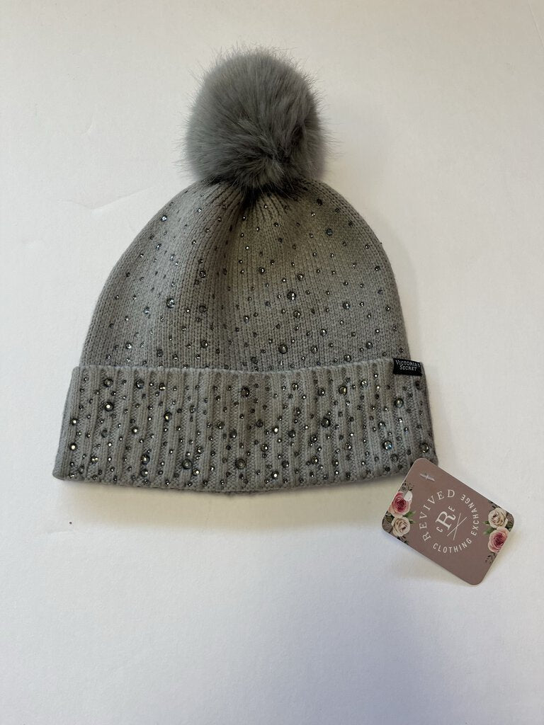 Victoria's Secret Grey Embellished Beanie