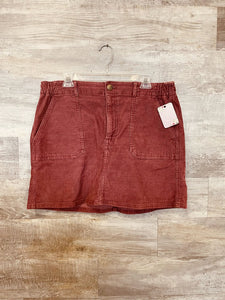 (14) American Eagle Maroon Corded Skirt Womens