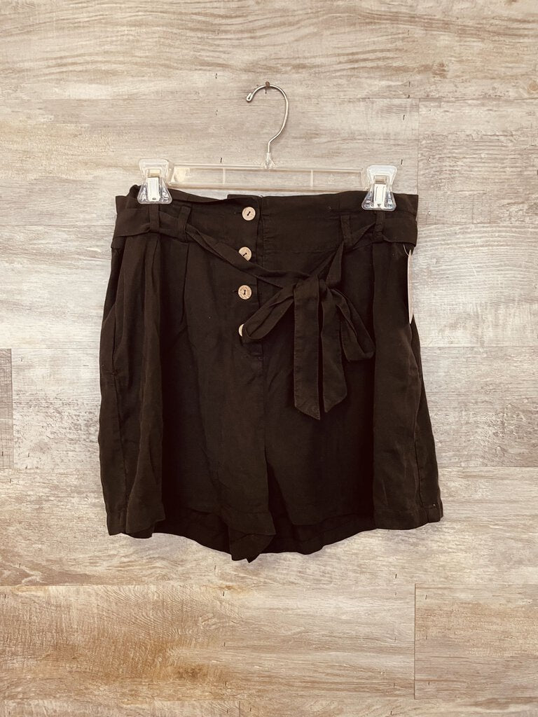 (L) Love Tree Black Paperbag Shorts Womens