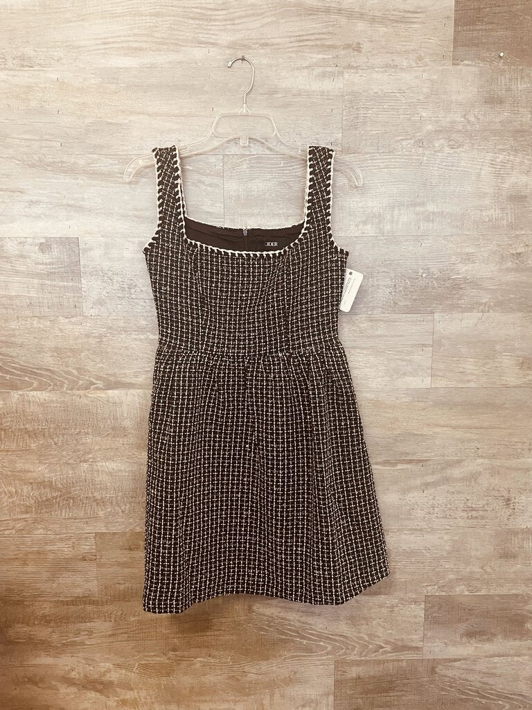 (S) Cider Tweed Black and White Dress Women's