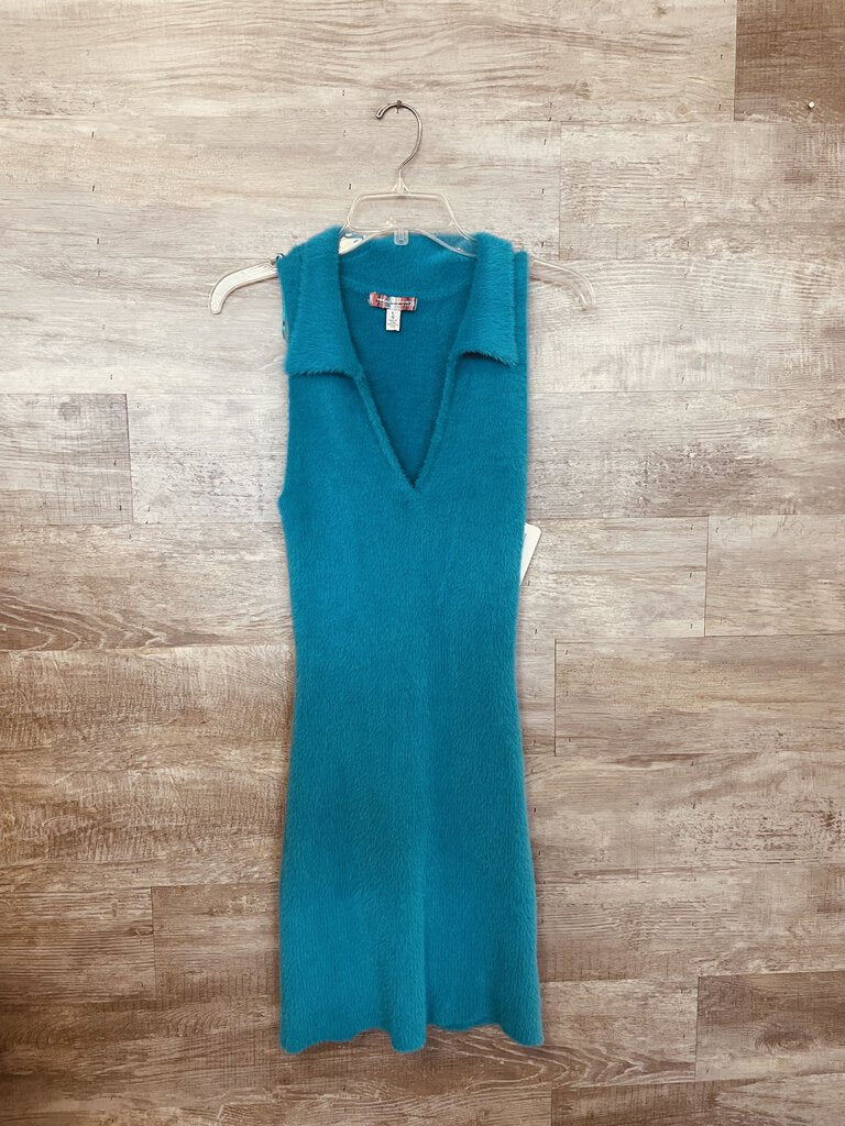 (Large) Urban Outfitters Blue Fur Dress Women's