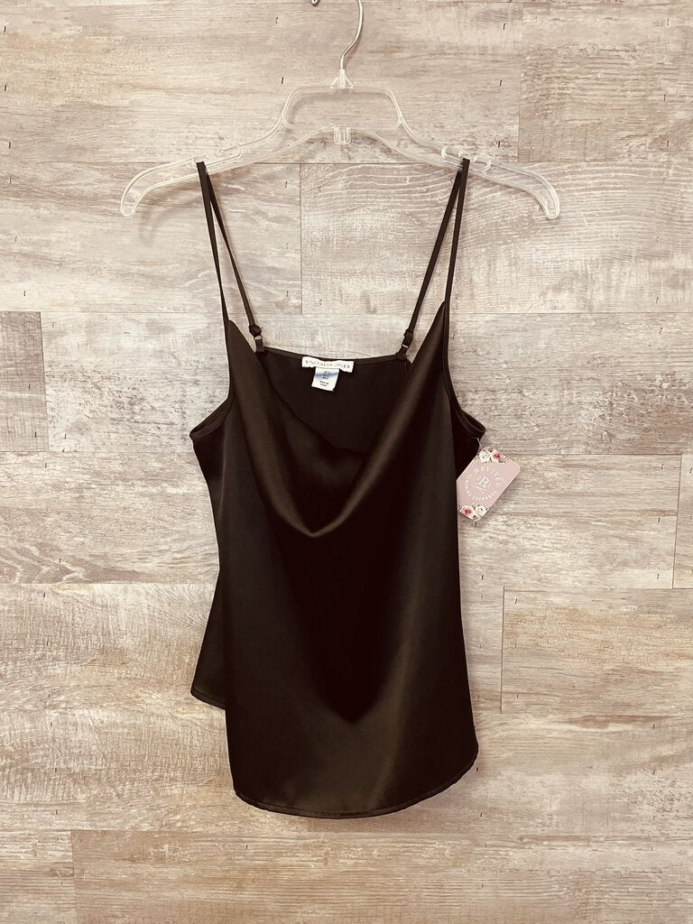 (L) Sincerely Jules Black Cowl Tank Top Womens