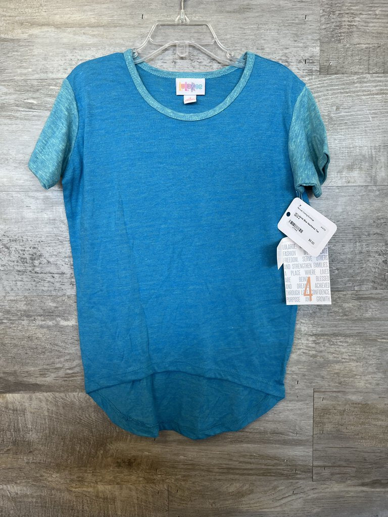 (4) Lularoe Blue Heathered Tee Girl's