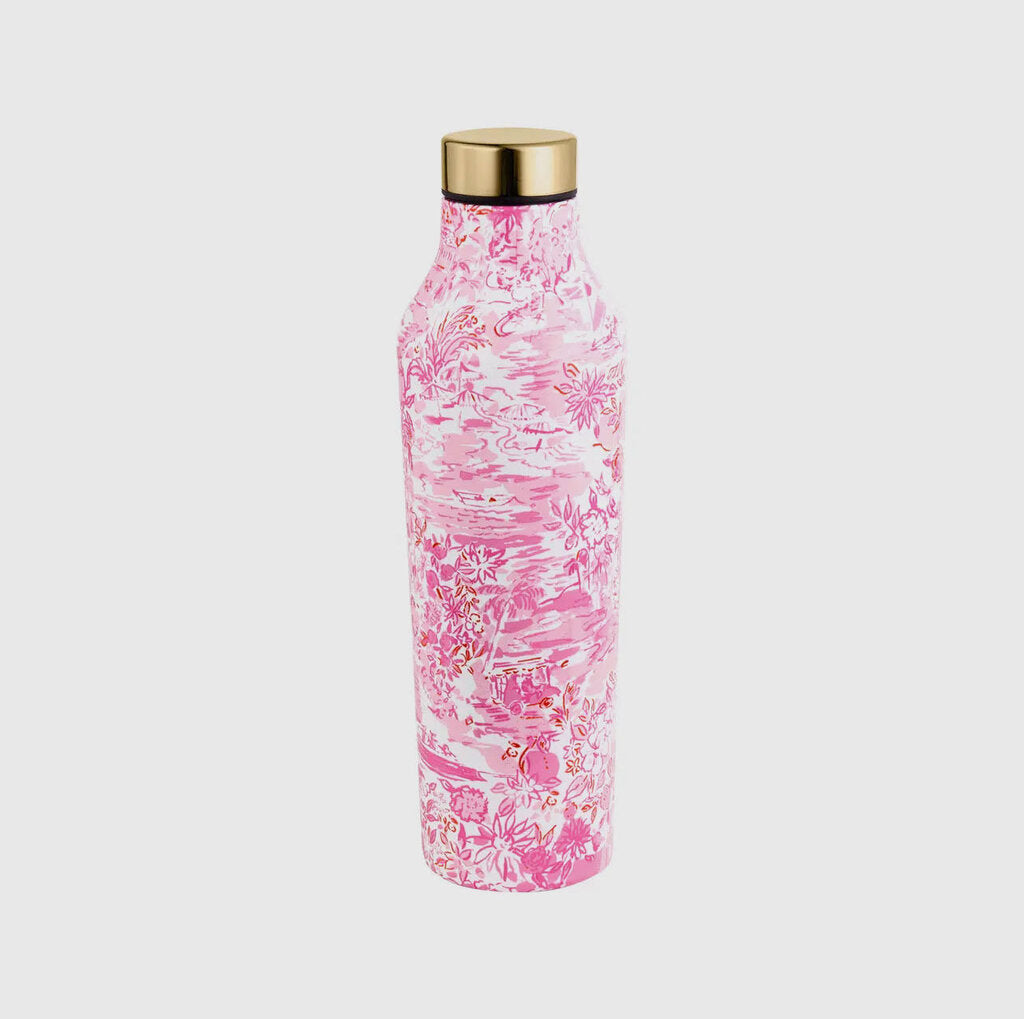 Lilly Pultizer Stainless Steel Water Bottle | Seaside Scene