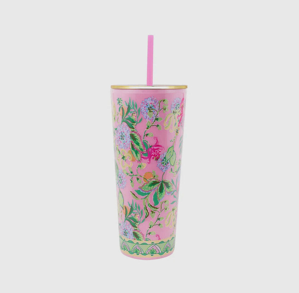 Lilly Pulitzer Tumbler with Straw | Via Amore Spritzer