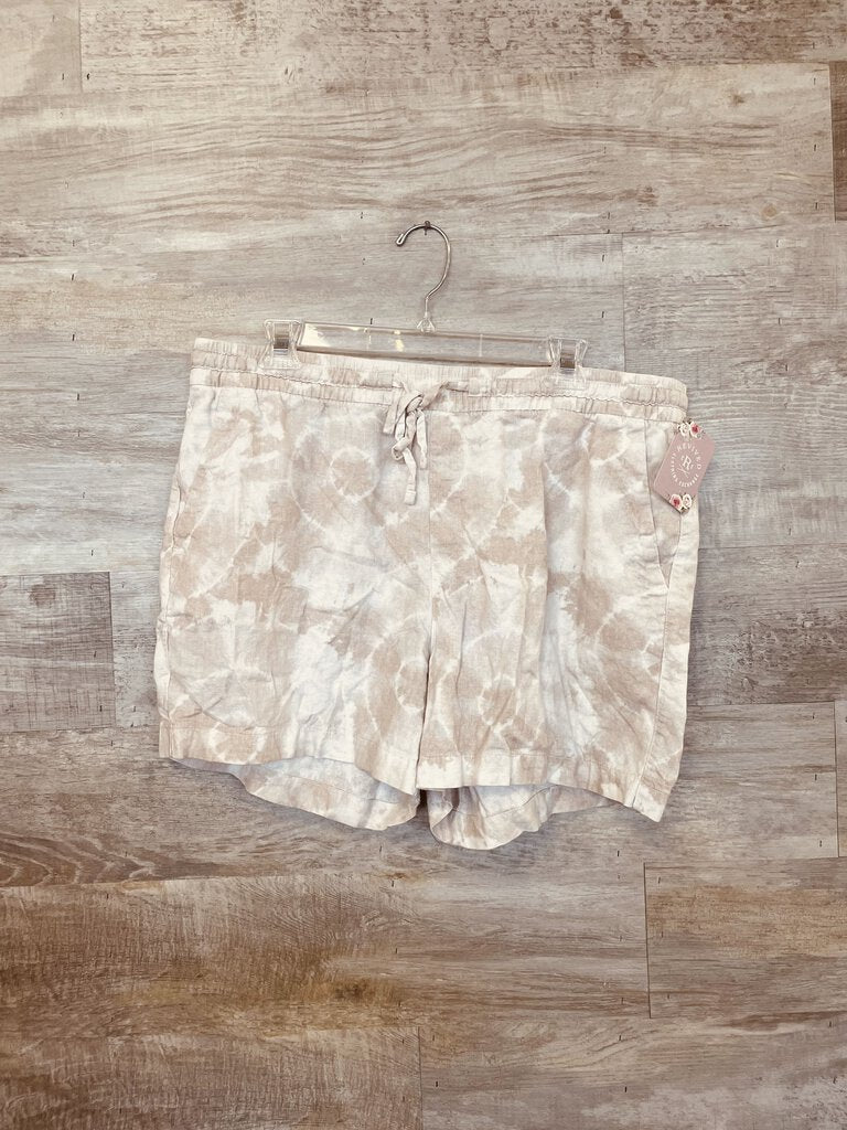 (L) Old Navy Tan Tie Dye Shorts Womens