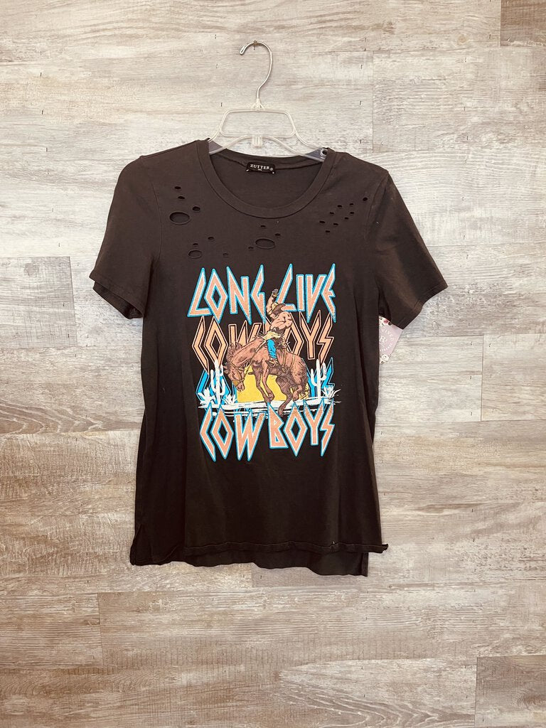 (Small) Long Live Cowboys Graphic Tee Women's