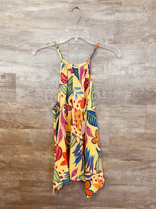 (L) Emily Wonder Yellow Orange Patterened Tank Womens
