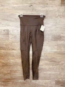 (L) Spanx Grey Moto Leggings Womens