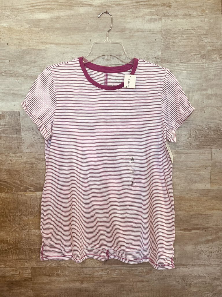 (L) Maison Jules Purple Striped Crew Tee