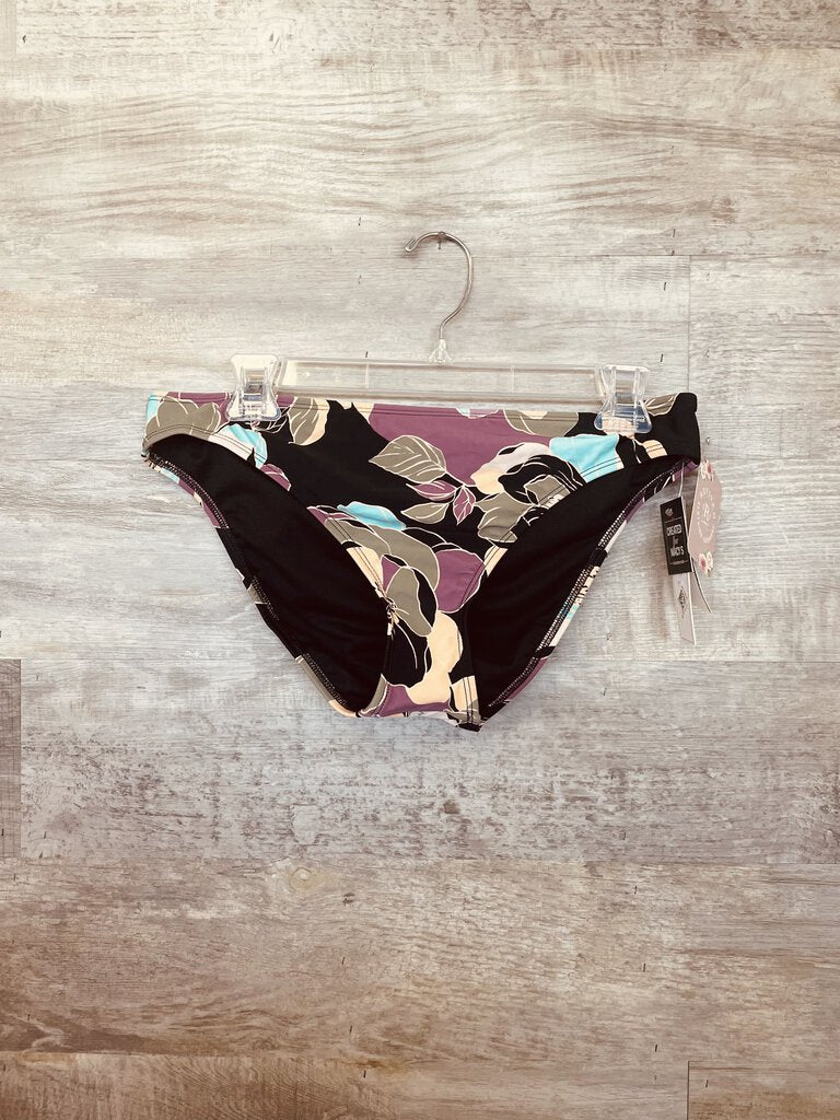 (XL) Salt + Cove Black Palm Swim Bottoms Womens