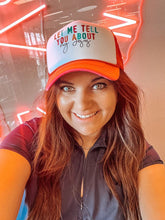 Load image into Gallery viewer, Let Me Tell You About My Jesus Pink Trucker Hat