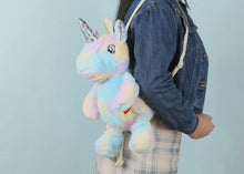 Load image into Gallery viewer, Plushie Heart Unicorn Backpack