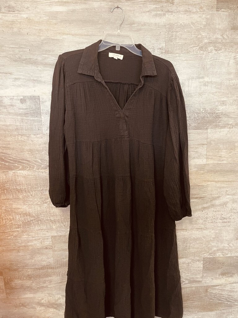 (1X) Umgee Black Tiered Maxi Dress WOmen's