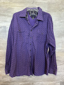 (XL) Panhandle Purple Floral Shirt Mens
