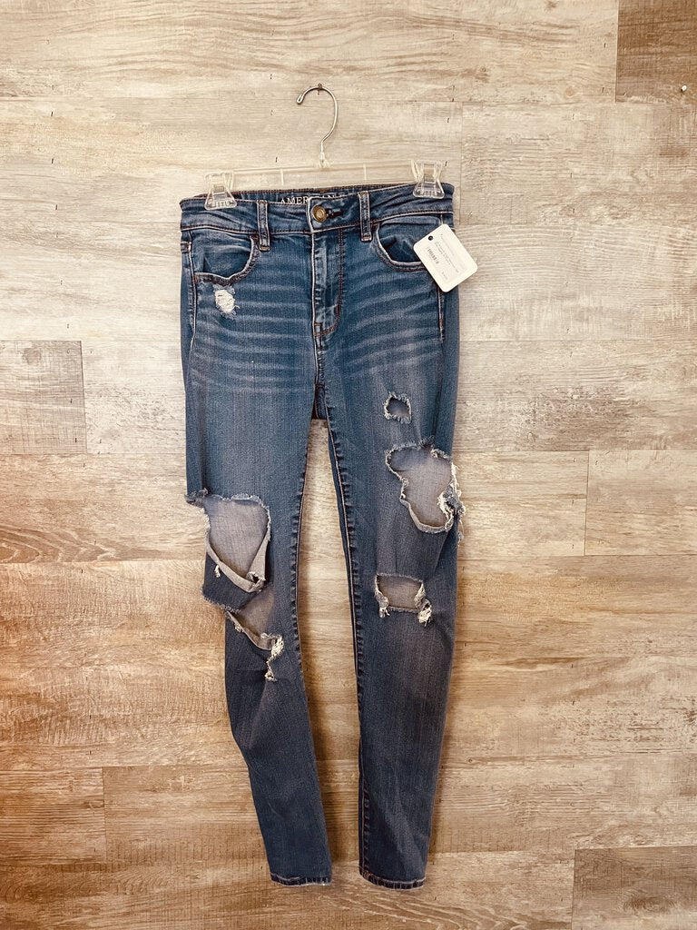 (4) American Eagle Destroyed High Rise Jegging Women's