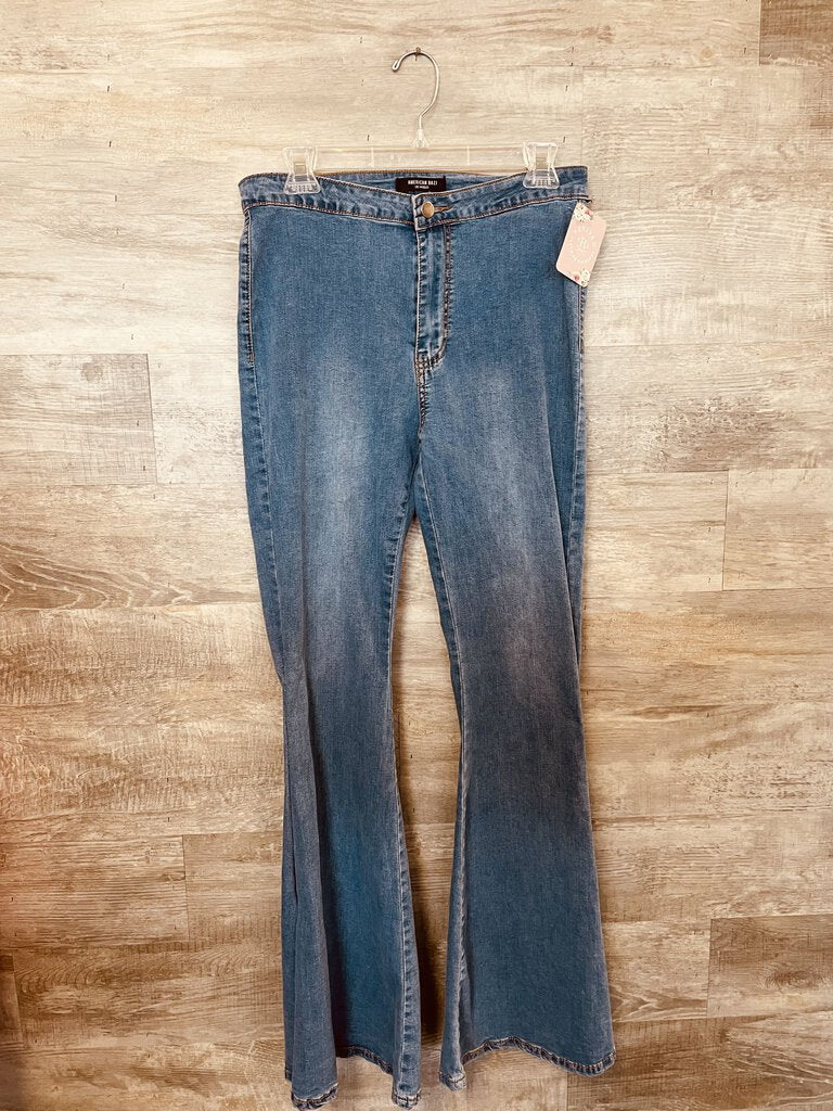 (L) American Bazi Siper Flare Jean Women's