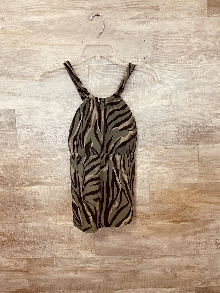 (S) Kona Sol Camo Tankini Swim Top