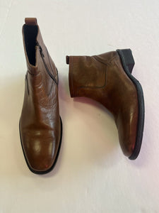 (8) Johnston & Murhpy Brown Leather Chelsea Boot Men's