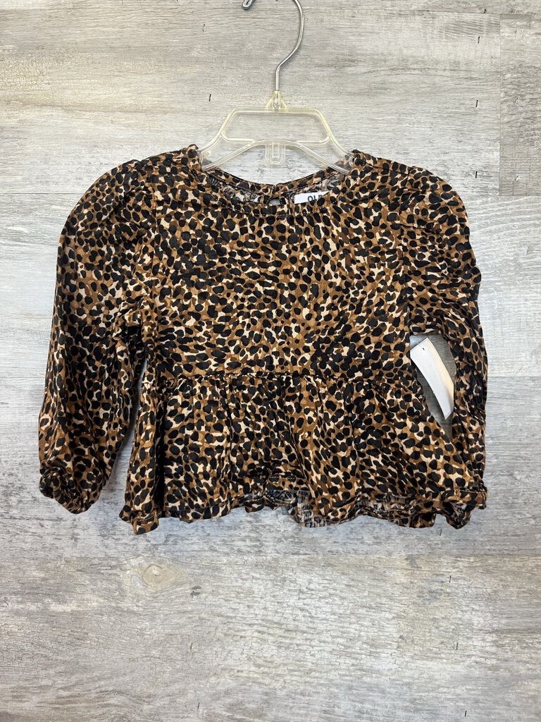 (12/18 mo) Old Navy Leopard Peplum Top Girl's