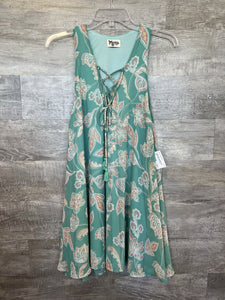(L) Show Me Your Mumu Green Paisley Tunic Dress