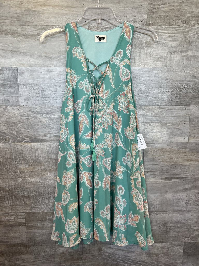 (L) Show Me Your Mumu Green Paisley Tunic Dress