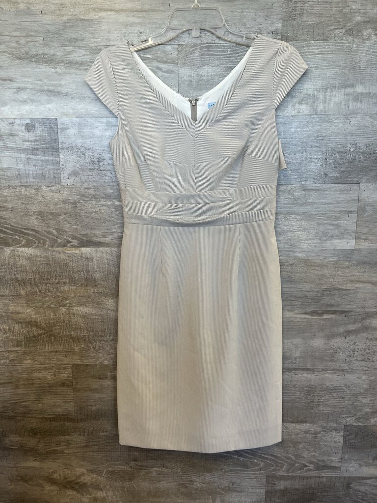 (4) Antonio Melani Grey Striped Dress Womens