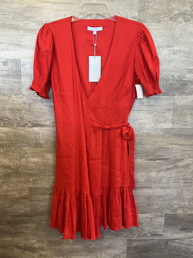 (6) Antonio Melani Red Wrap Dress Womens