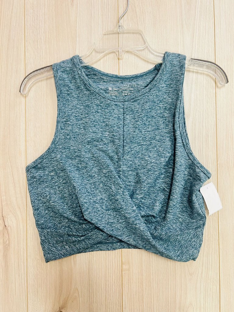 (M) Yogalicious Teal Tied Tank Womens