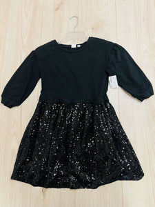 (L) Gap Black Sequin Dress Girls