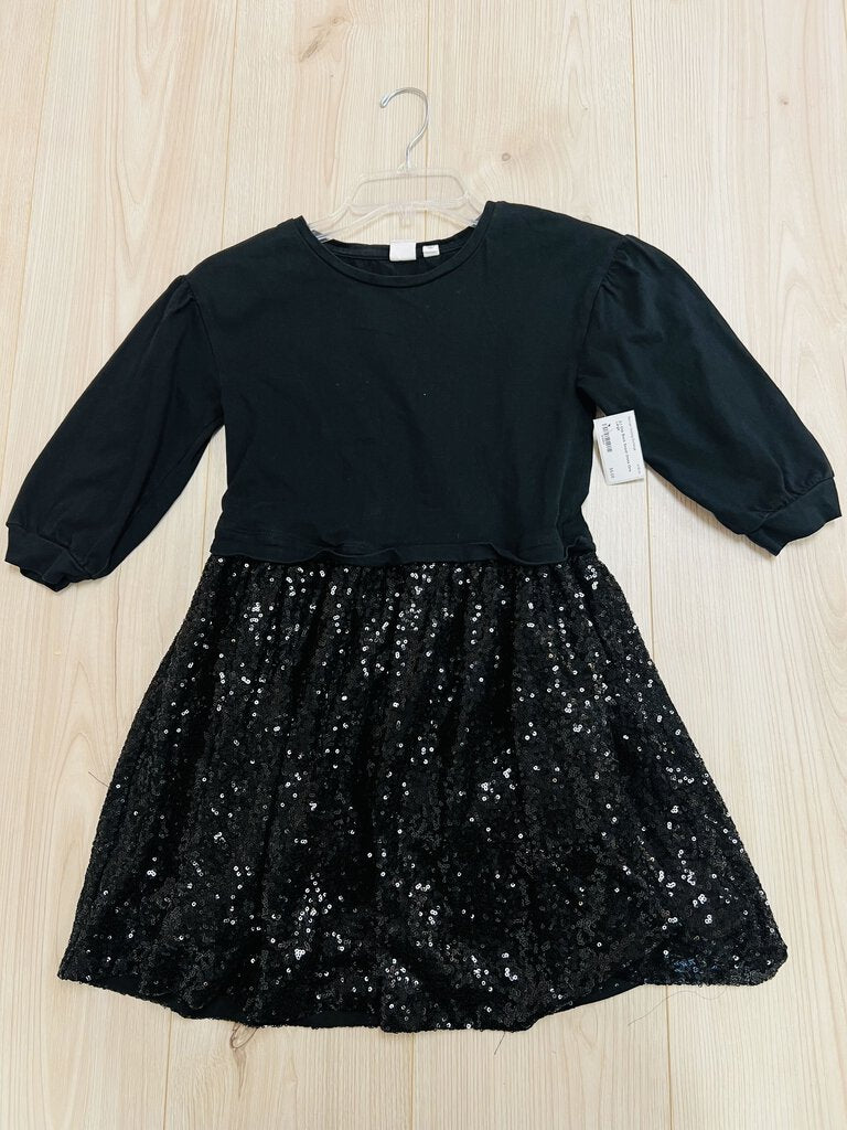 (L) Gap Black Sequin Dress Girls
