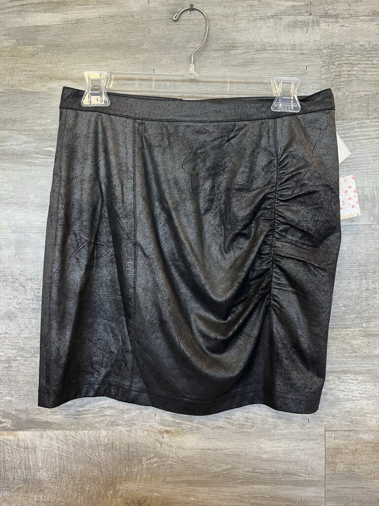(M) Free People Black Fitted Skirt