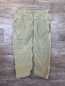(25/0) Free People Sage Green Corded Skirt WOmen's