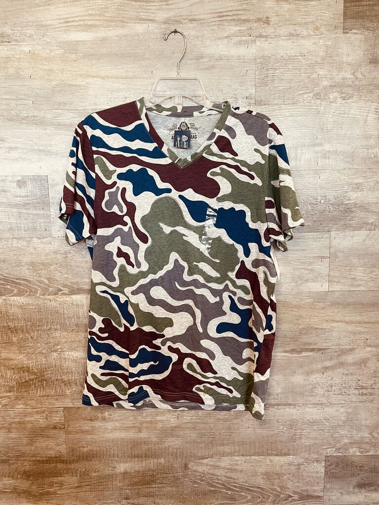(L) American Rag Camo Shirt Mens