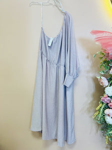 (20) Eloquii Silver One Shoulder Dress Womens
