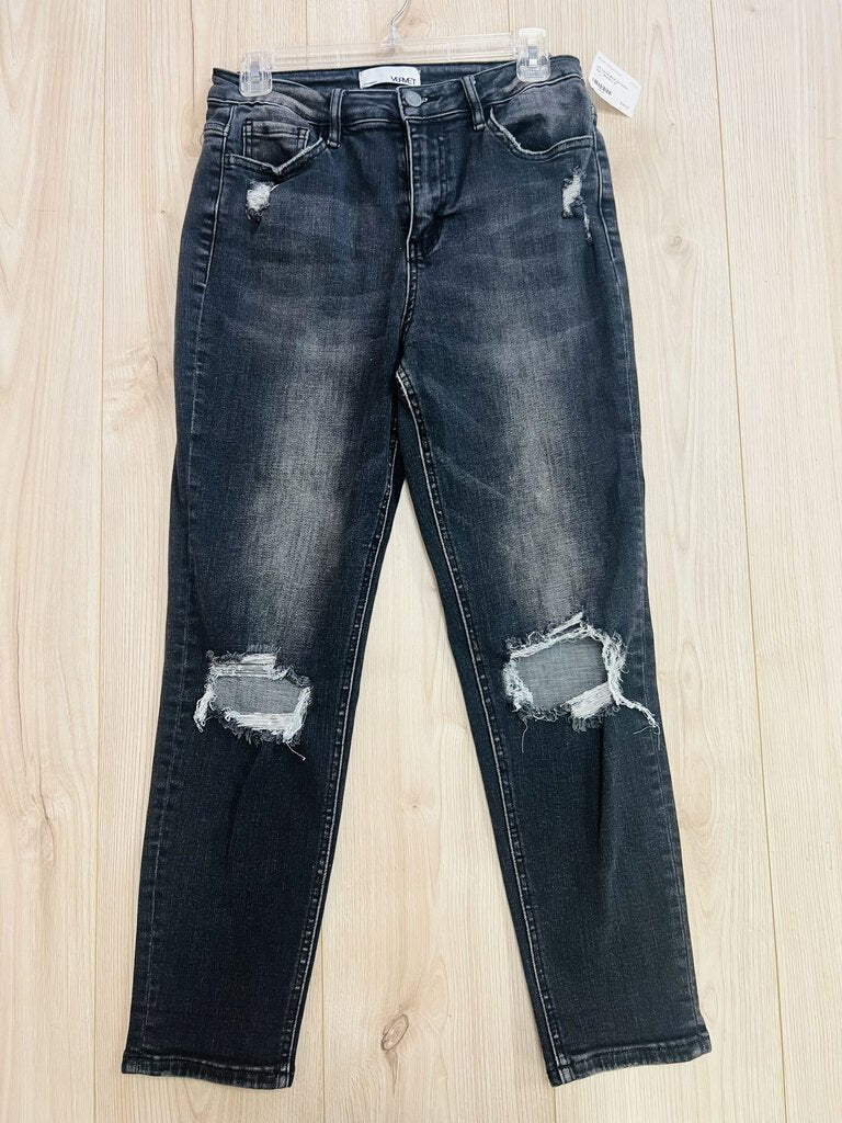 (27) Vervet Black Distressed Jeans Women's