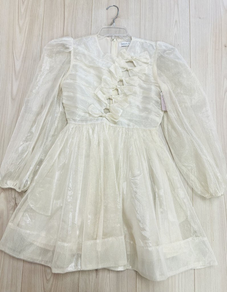 (M) Sofie The Lable Bow Gold Tulle Dress Women's