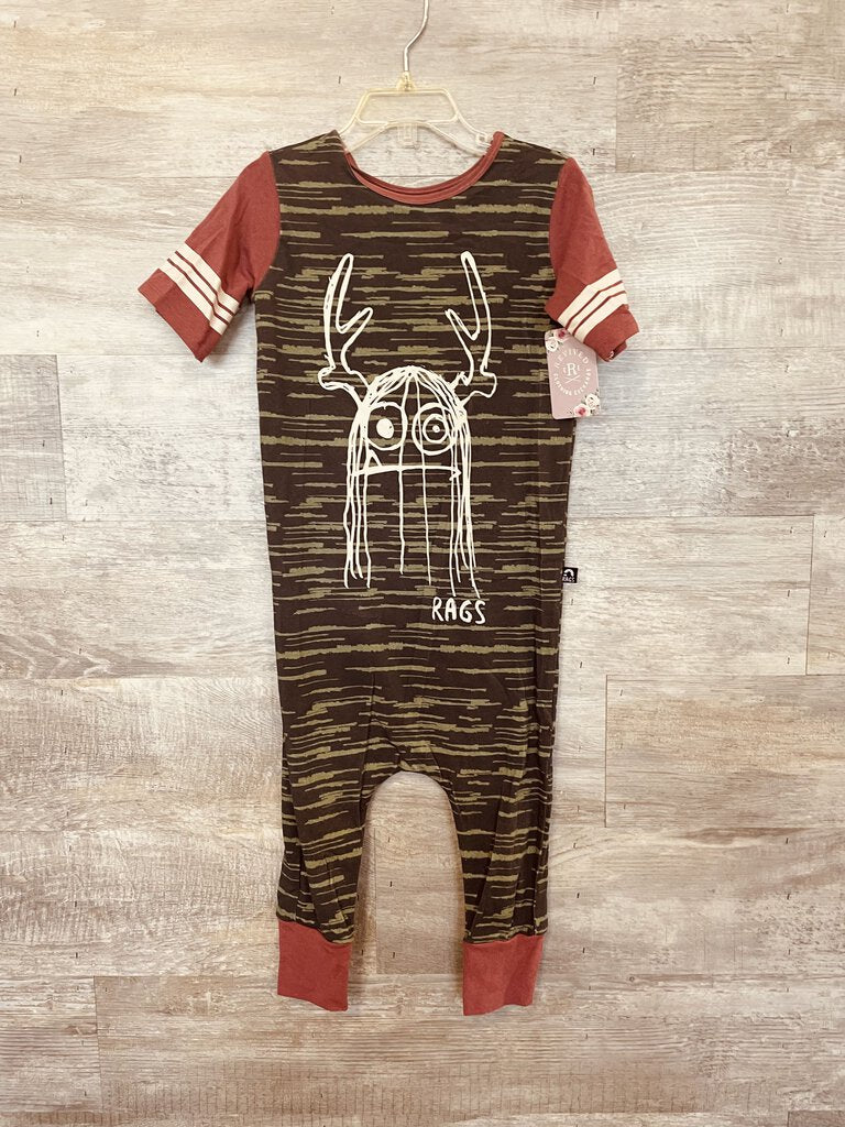 (3/4) RAGS Green Camo Monster One Piece