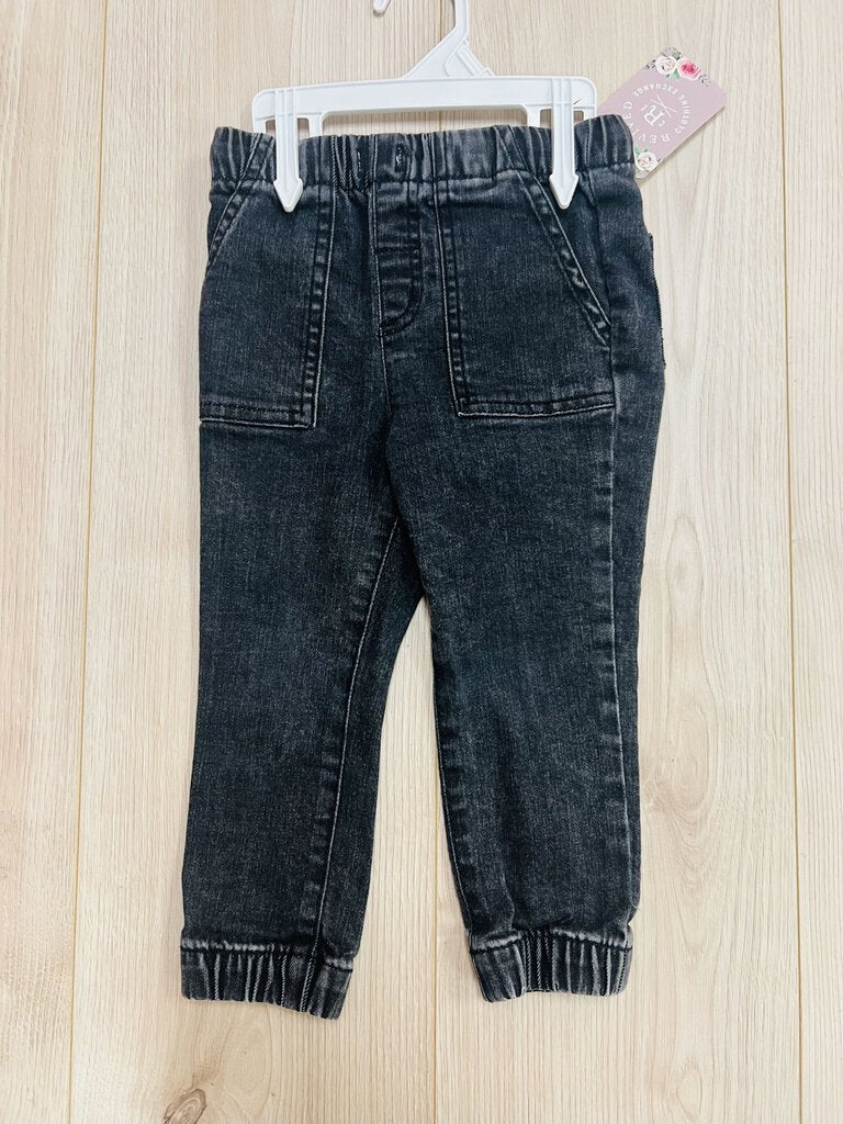 (2T) Cat & Jack Black Jean Joggers Boys