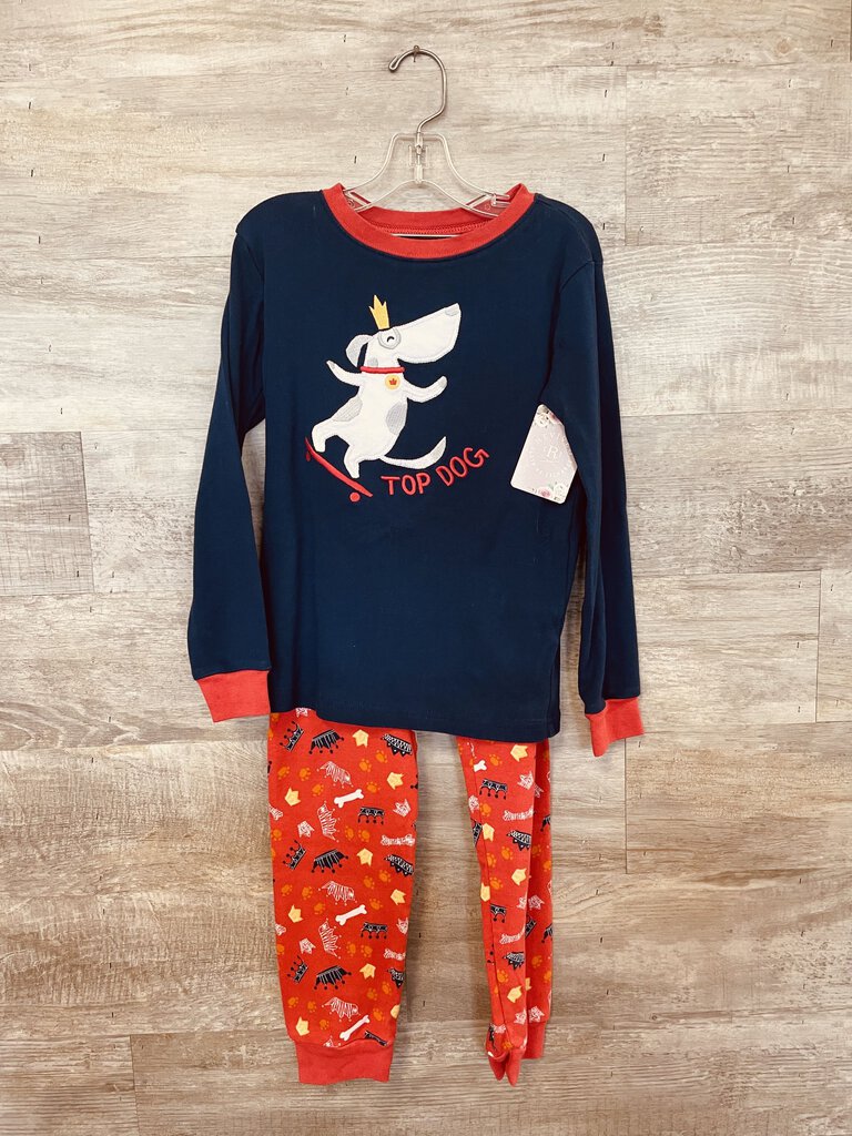 (10) Gymboree Navy Dog Pajamas Boys