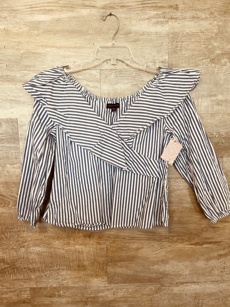 (S) Sanctuary Blue Striped LS Shirt Womens