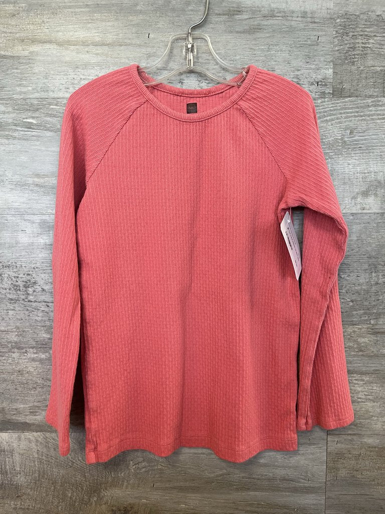 (8) Tea Coral Ribbed LS Shirt Girls