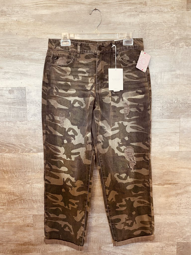 (9) KanCan Camo High Rise Boyfriend Jeans Womens