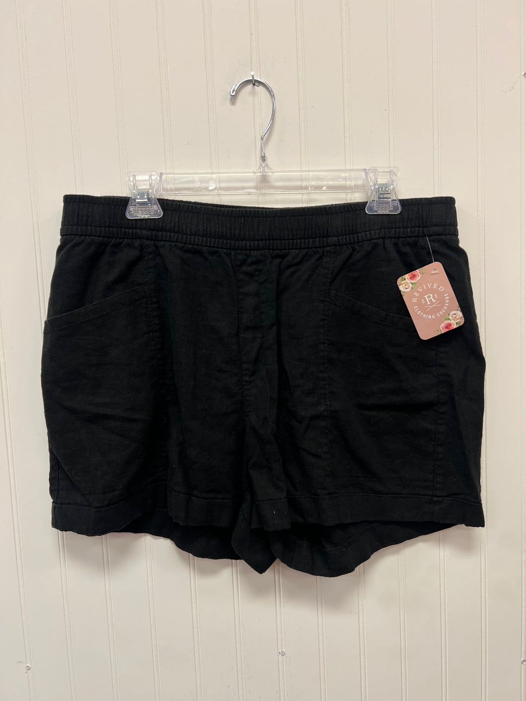 (L) Old Navy Black Linen Shorts Womens