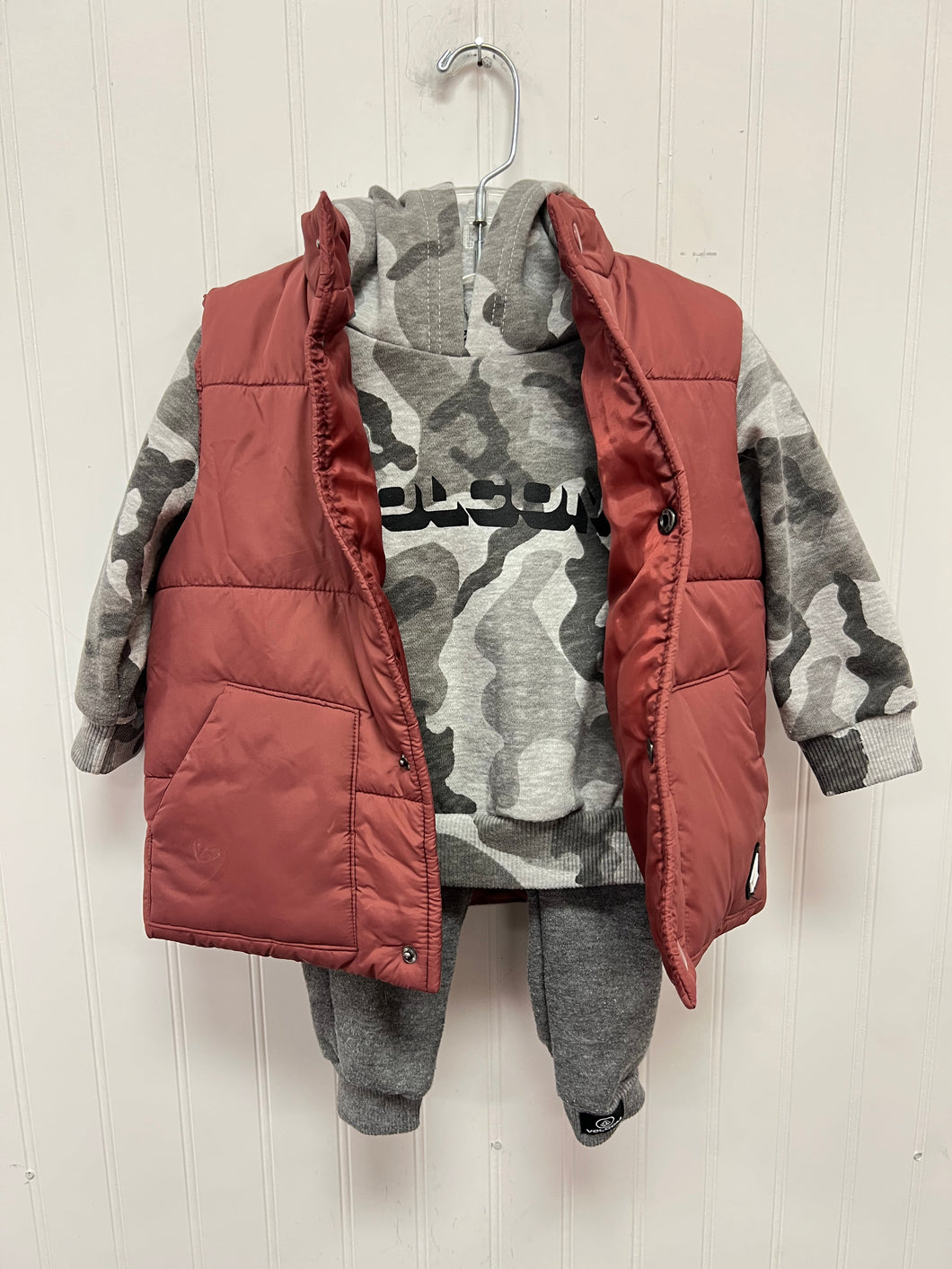 (18 mo) Volcom Boy's 3Pc Vest hoodie Set