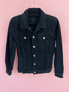 (XS) Forever 21 Black Denim Jacket Mens