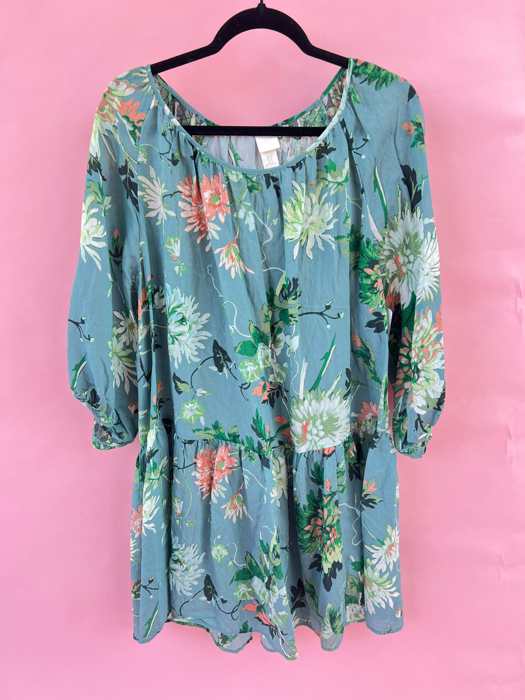 (M) H&M Blue Floral Dress Womens