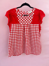 Load image into Gallery viewer, (L) Entro Red Gingham Shirt Womens